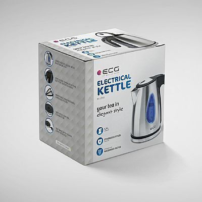 ECG Електрическа Кана 1.7л 2000W Сребриста