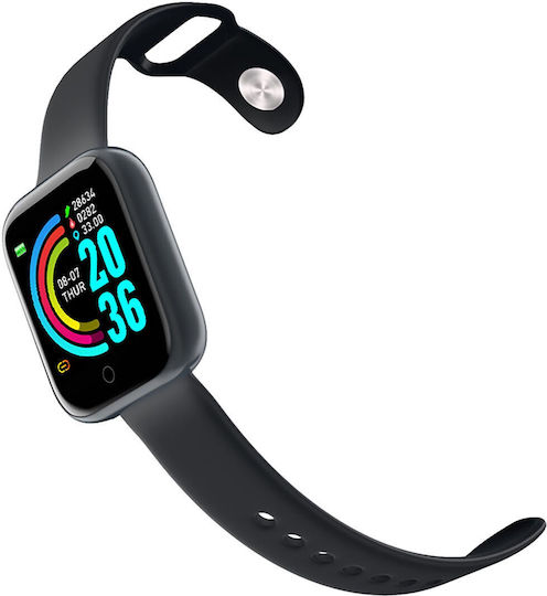 Celly TRAINERBEAT Smartwatch (Μαύρο / Πορτοκαλί Λουράκι)