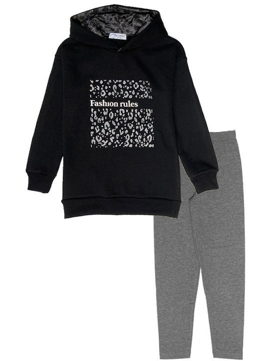 Cotton Planet Kinder Set mit Leggings Winter 2Stück Schwarz