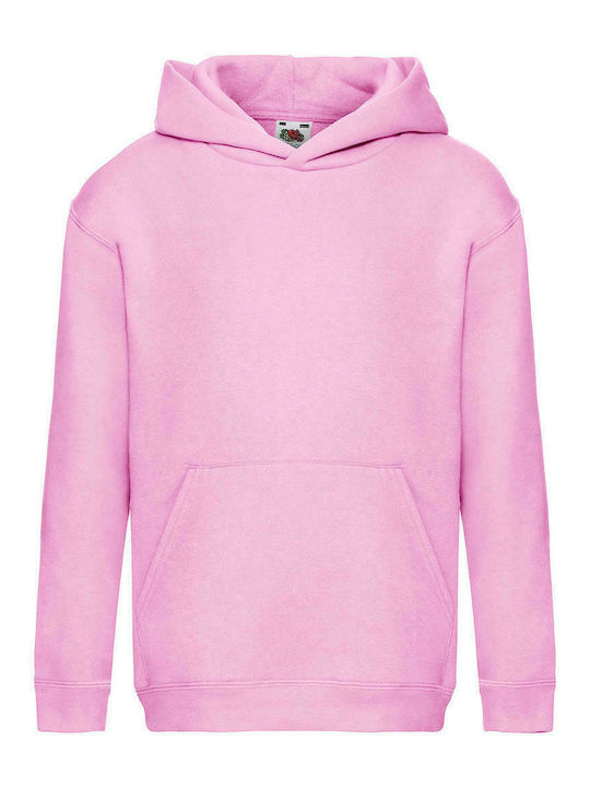 Kinder-Sweatshirt mit Kapuze und Taschen Rosa