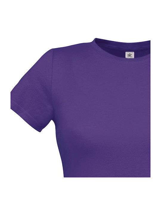 B&C Women's Short Sleeve Promotional T-Shirt Purple