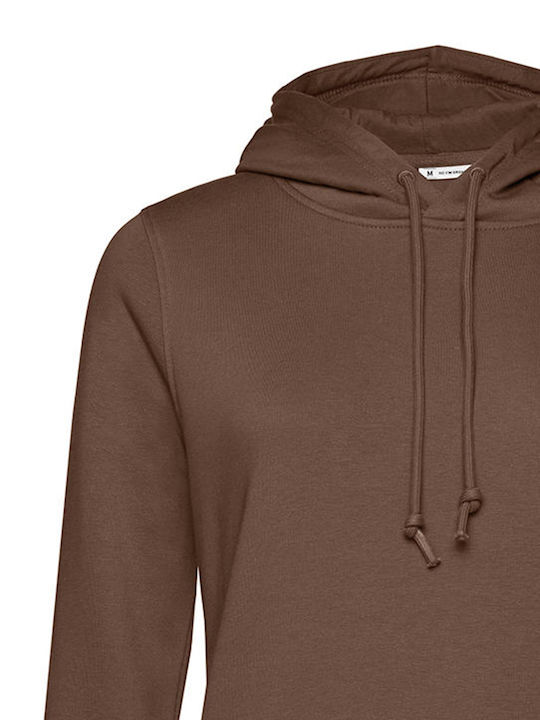 B&C Organic Women's Long Sleeve Promotional Sweatshirt Mocha