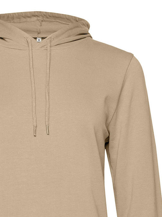 B&C Werbe-Hoodie in Beige Farbe