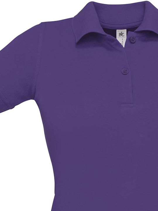 B&C Safran Pure Women's Short Sleeve Promotional Blouse Purple