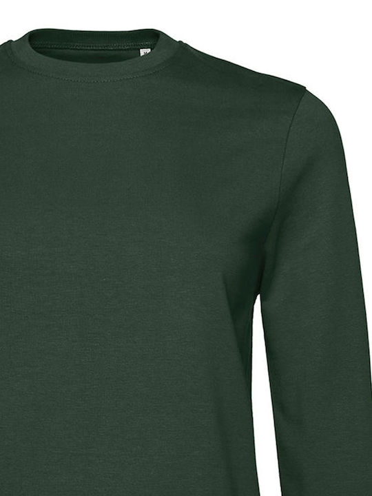 B&C Set In Women's Long Sleeve Promotional Sweatshirt Forest Green