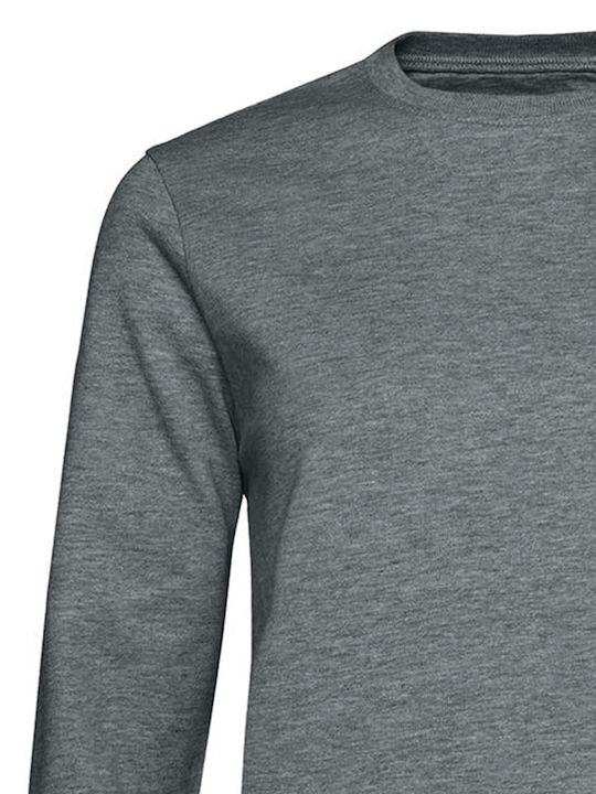 B&C Set In Women's Long Sleeve Promotional Sweatshirt Heather Mid Grey