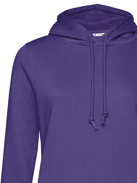 B&C Organic Women's Long Sleeve Promotional Sweatshirt Radiant Purple