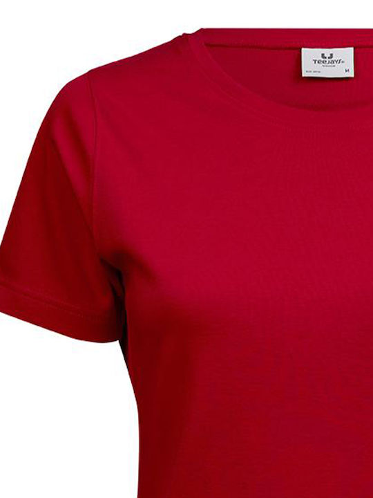 Tee Jays Interlock 580 Women's Short Sleeve Promotional T-Shirt Red