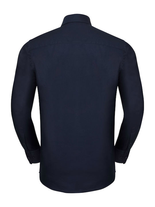 Men's Long Sleeve Shirt in Regular Fit Navy Blue