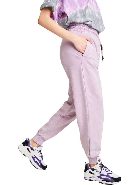 Bae Hohe Taille Jogginghose Jogger Acid Lilac