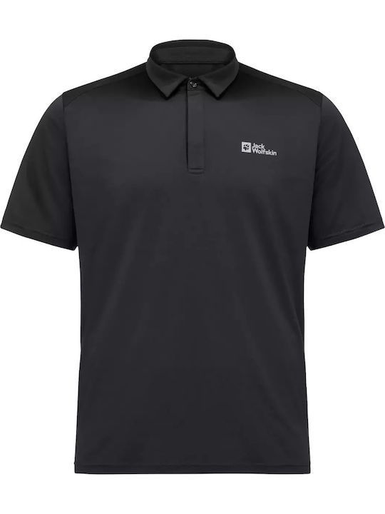 Polo Bluza Cu Mâneci Scurte Neagră
