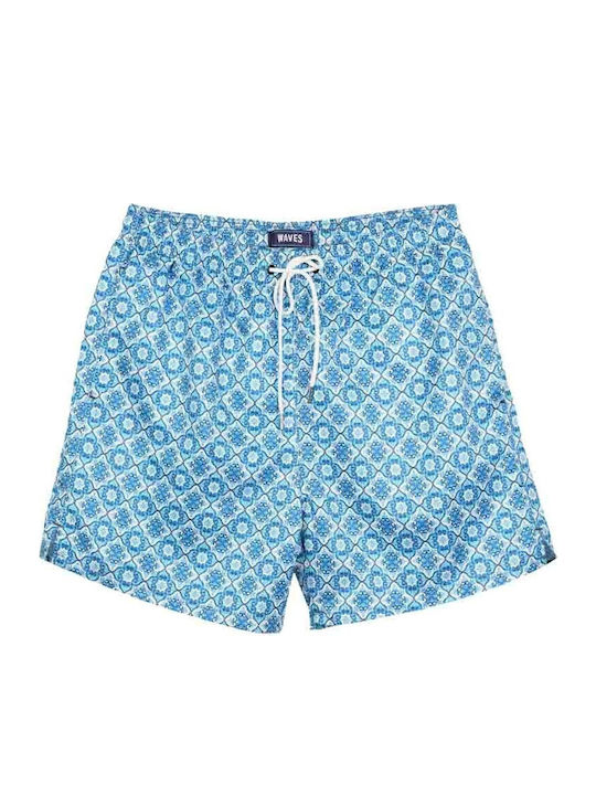 Men's Swimwear Shorts Blue Floral