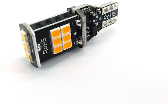 Lămpi Autoturismului T15 / W16W Canbus LED Portocaliu 12V 12W 1buc