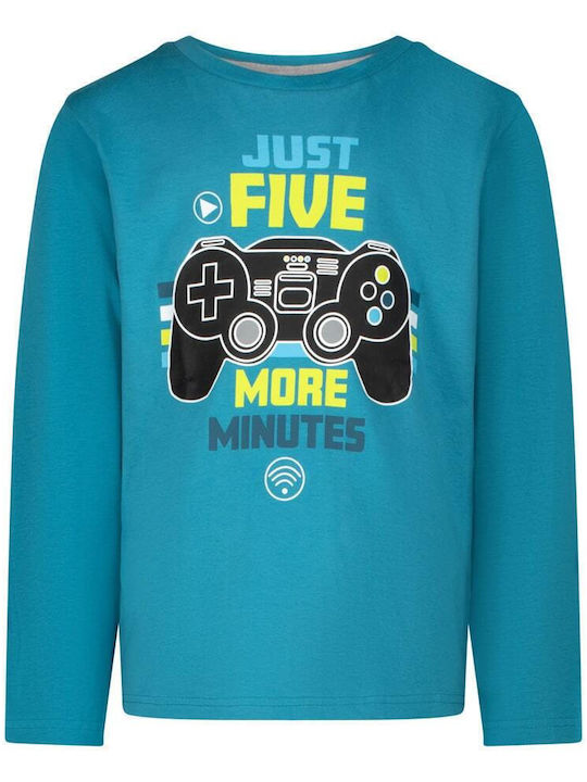 Bluză pentru copii Cu mânecă lungă Gamer Blue Long Sleeve