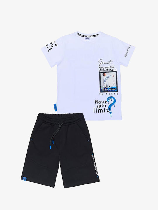 Sprint Kids Set with Shorts Summer 2pcs White