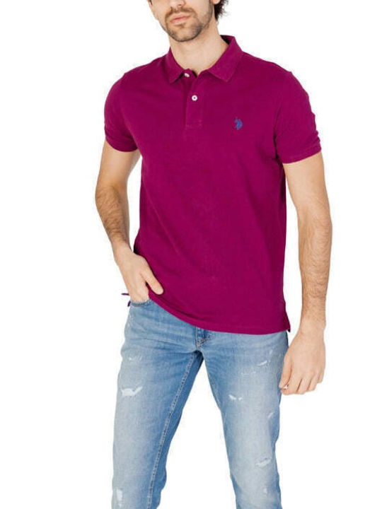 U.S. Polo Assn. Assn Men's Short Sleeve Blouse Polo Purple