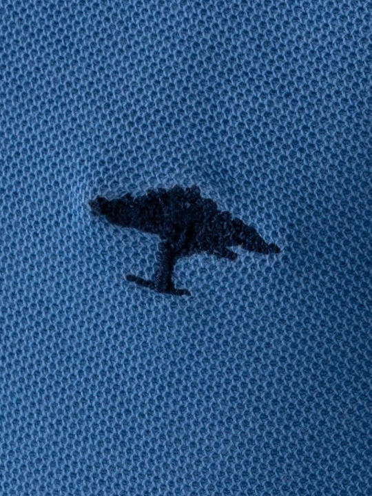 Fynch Hatton Bluza Bărbătească cu Mânecă Scurtă Polo BLUE