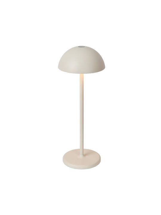 Lucide Lightning Επιτραπέζιo Φωτιστικό LED Εξωτερικού Χώρου 1.5W με Θερμό Λευκό Φως IP54 Λευκό