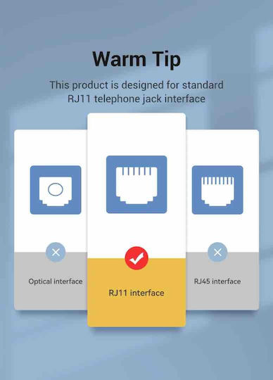 Vention Плоски Телефонен кабел RJ11 6P4C 5м Бял (IQBWJ)