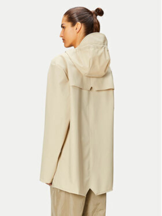 Rains Women's Short Lifestyle Jacket Waterproof for Winter Brown