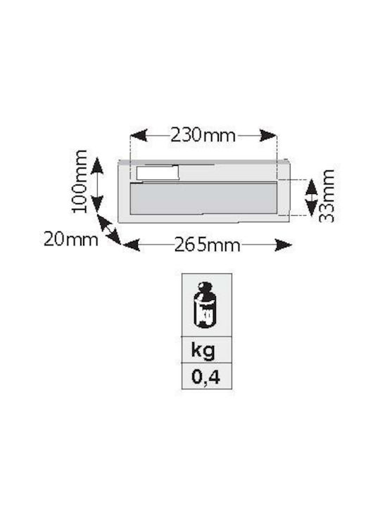 Viometal Θυρίδα Γραμματοκιβωτίου Inox σε Ασημί Χρώμα 26.5x10x10cm