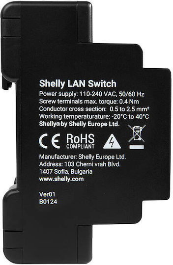 Shelly LAN L2 Switch mit 5 Ports Ethernet