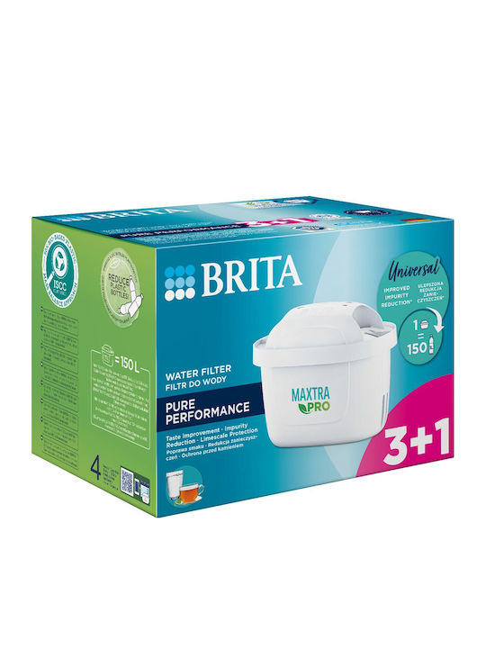 Brita Water Filter Replacement for Pitcher Maxtra Pro Pure 4pcs