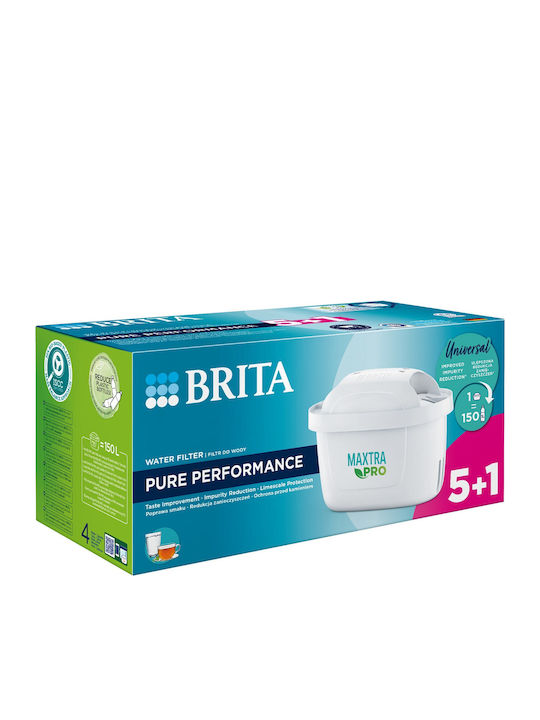 Brita Water Filter Replacement for Pitcher Maxtra Pro Pure 6pcs