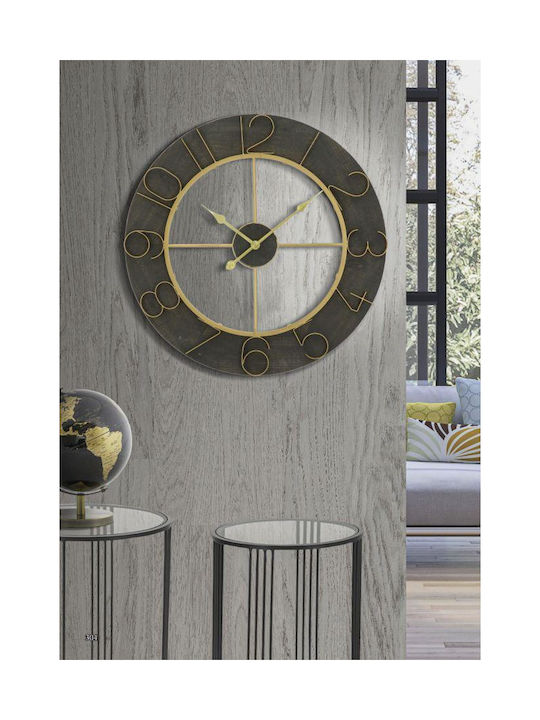 Mauro F Wall Clock Metallic Gold Ø70cm