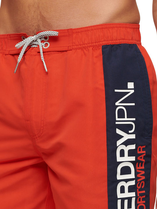 M D2 Men's Swimwear Shorts Omg Orange with Patterns