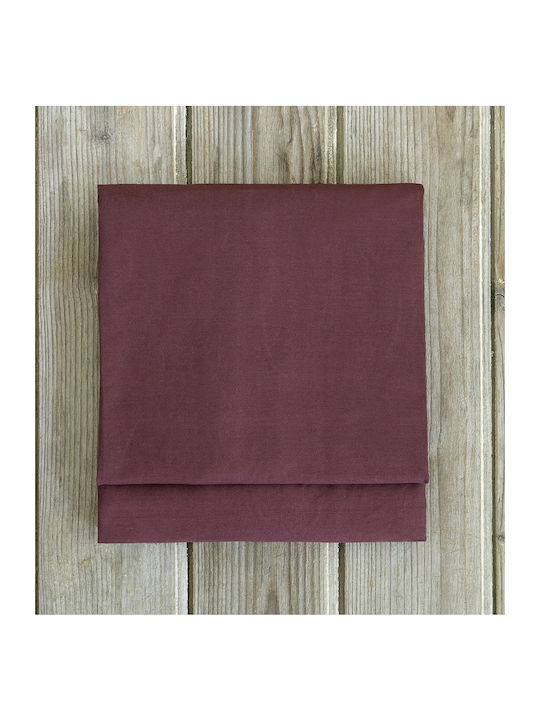 Nima Unicolors Σεντόνι Ημίδιπλο με Λάστιχο 120x200+32εκ. Deep Bordeaux