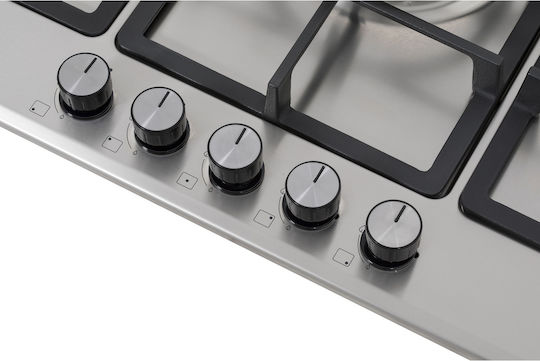 La Germania Gas Cooktop Autonomous Inox 86x51εκ. Silver