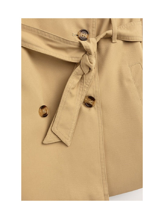 Funky Kids Trench Coat Coffee