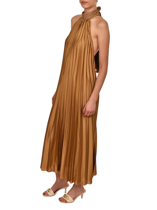 Aggel Evening Dress Satin Bronze