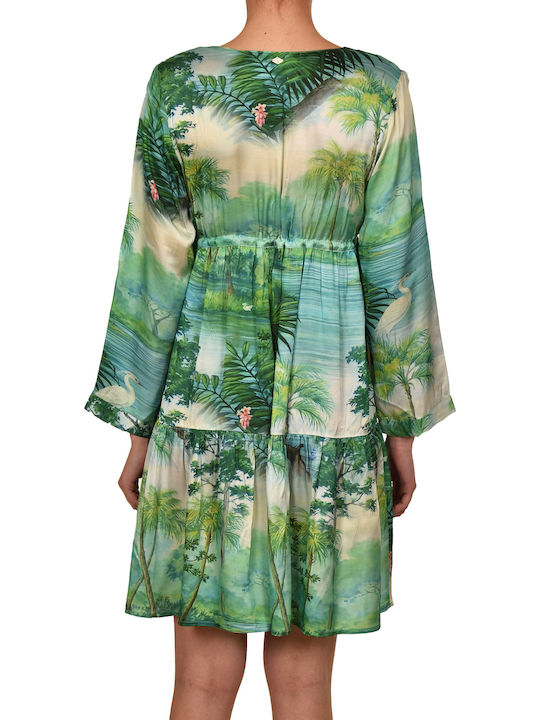 Mini Rochie Verde Vibrant