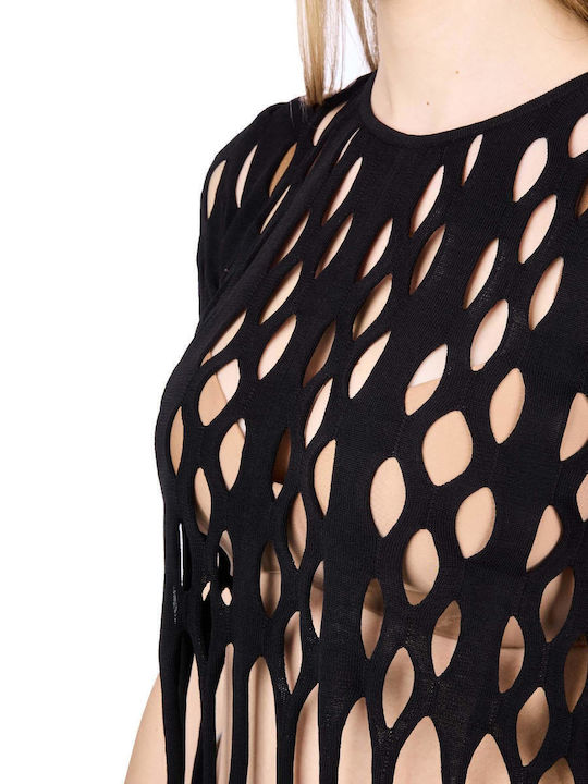 Hamlet Maglia Γυναικείο Crop T-shirt Μαύρο