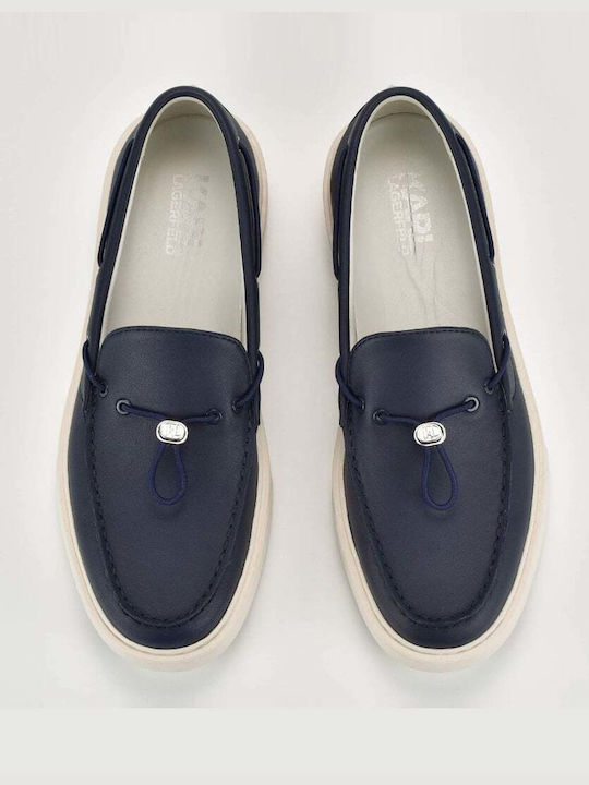 Karl Lagerfeld Ανδρικά Boat Shoes σε Μπλε Χρώμα