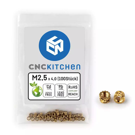 Вмъкване на резба M2,5 Standard 100pcs
