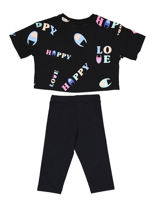 Champion Kinder Set mit Hose Sommer 2Stück Schwarz