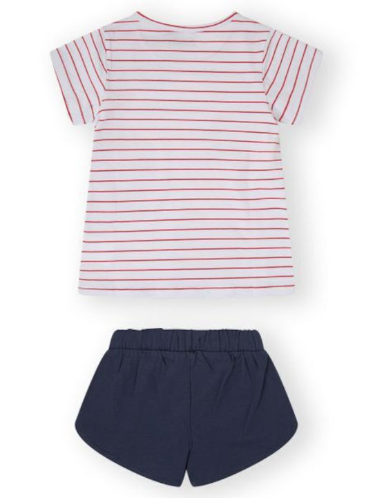 Canada House Kinder Set mit Shorts Sommer 2Stück Blue-red