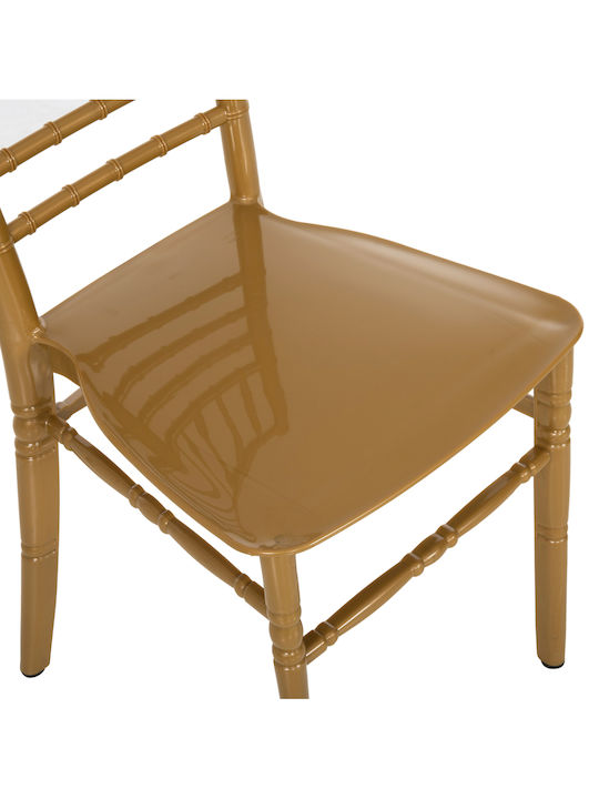 Καρέκλα Catering Πολυπροπυλενίου Tiffany Χρυσό 44x49x41εκ.
