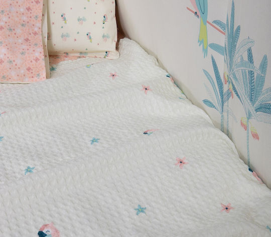 Nef-Nef Homeware Κουβέρτα Κούνιας Paradise Birds 110x150εκ. Nef-Nef Homeware Κουβέρτα Κούνιας Paradise Birds 110x150εκ.