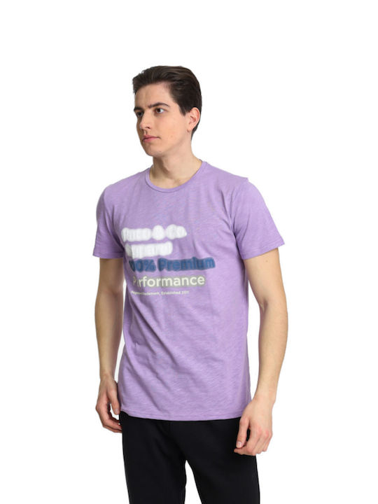 Paco & Co Herren T-Shirt Kurzarm Lilac