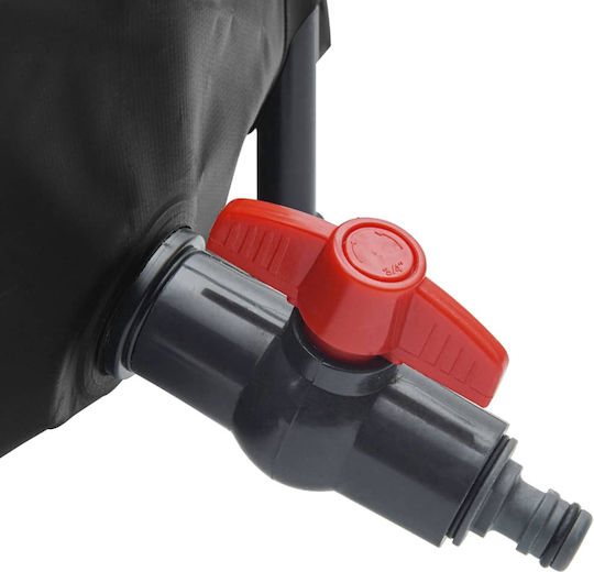 vidaXL Plastică Depozit Apă / Petrol Cilindric Vertical 500lt Neagră