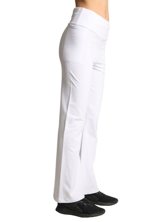 Paco & Co Women's Flared Sweatpants White