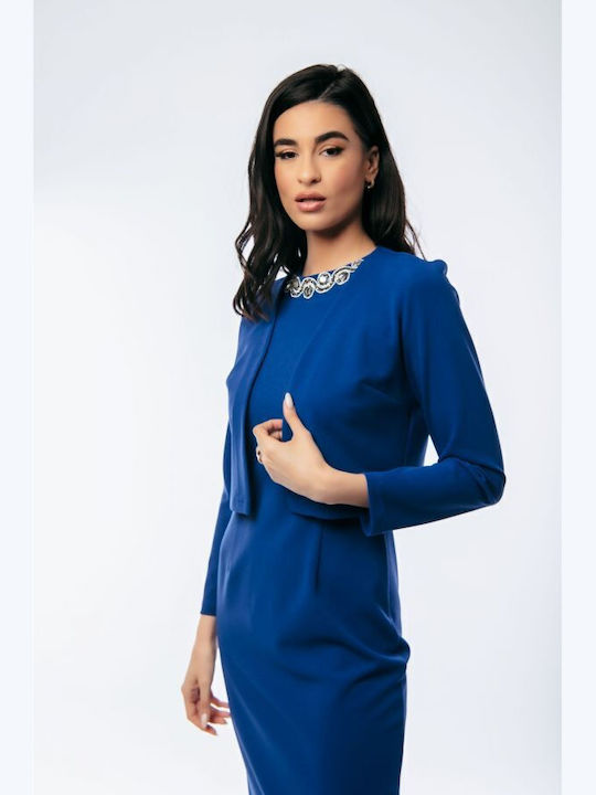 BelleFille Damen Blazer Blau