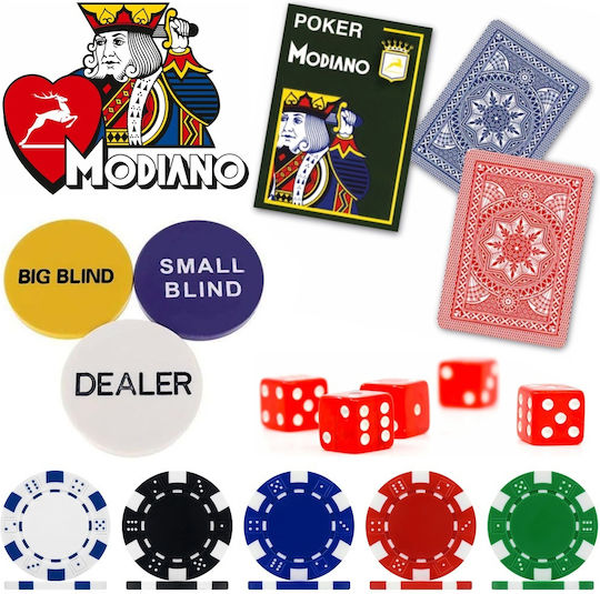 Modiano Set 200 Poker Chips 11.5gr in Suitcase