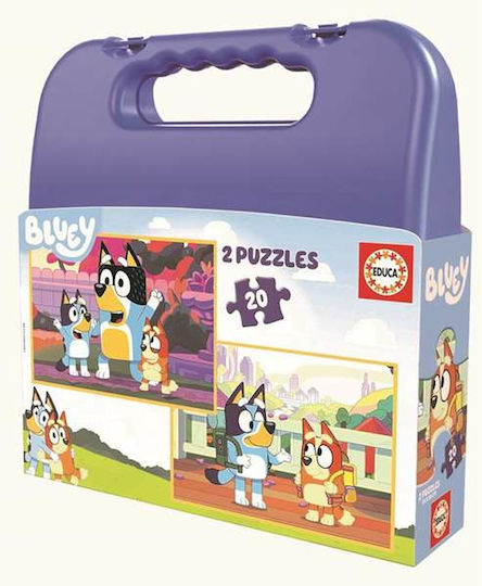 Set de 2 serviete Bluey Puzzle 20 de piese