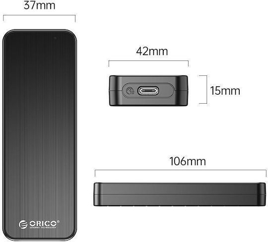 Orico Case for Hard Drive M.2 PCI Express with Connection Type-C
