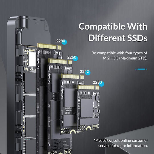 Orico Case for Hard Drive M.2 PCI Express with Connection Type-C